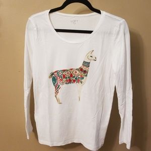 Women's LOFT llama shirt